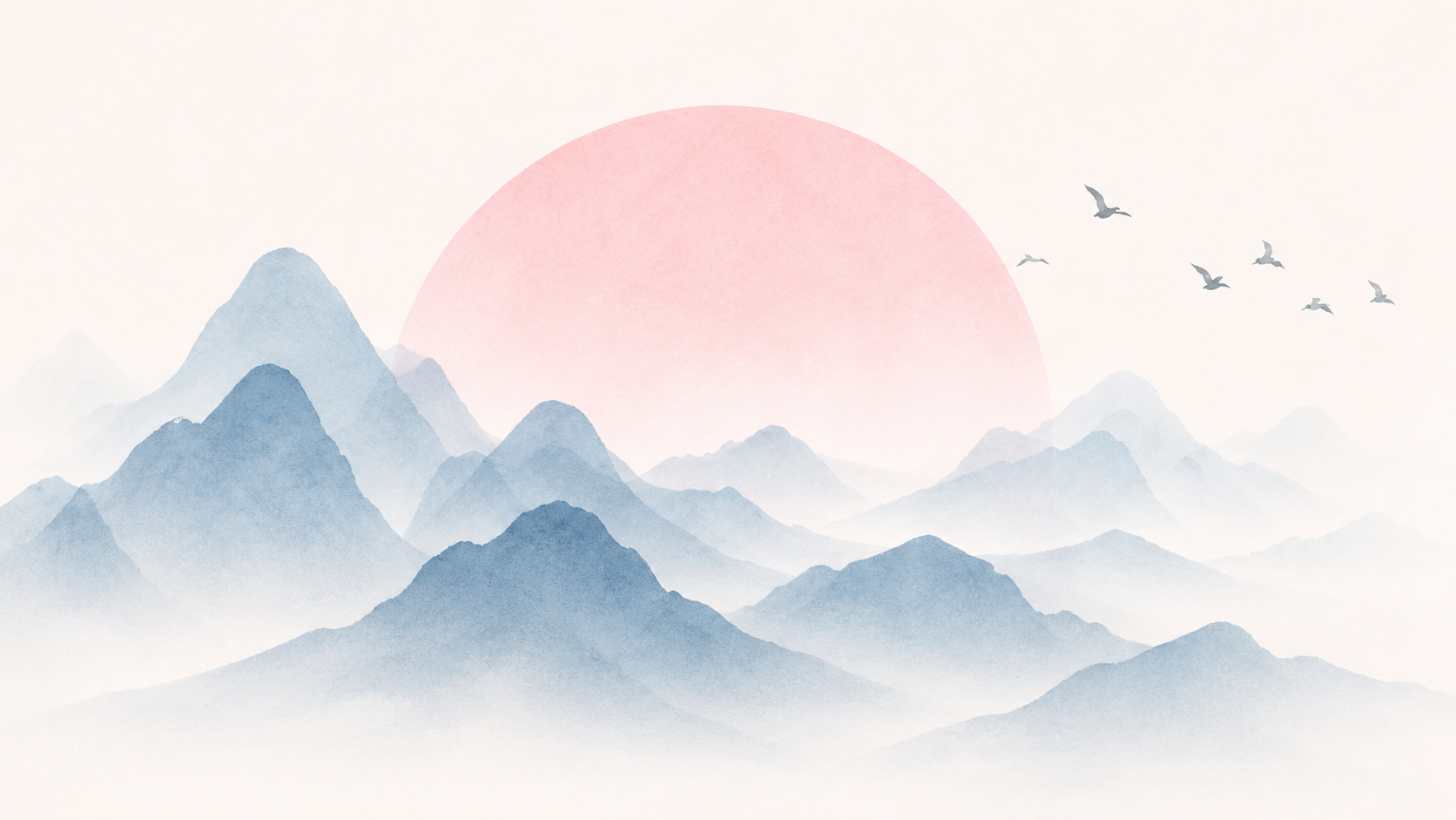 Mountain scenery painting
