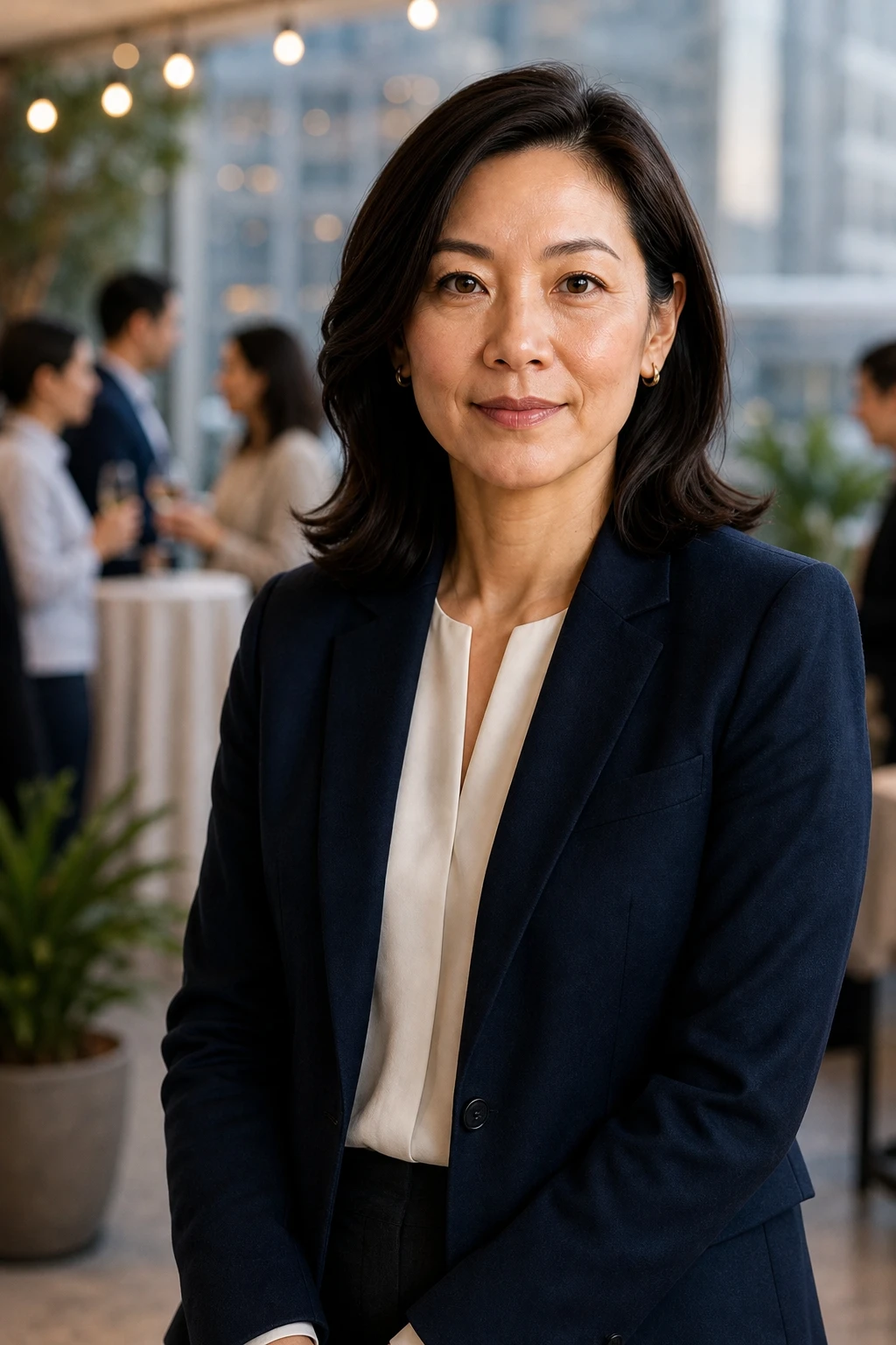 Professional woman attending a K-Connect business networking event