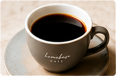 Americano coffee in a dark ceramic cup